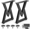 Vintage-Style Wrought Iron Legs